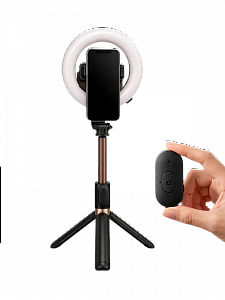 Орбита OT-SMH18 палка для селфи, трипод (194-798мм, пульт Bluetooth, LED)